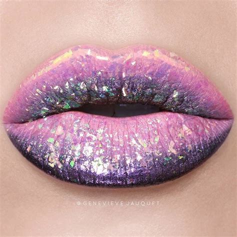 Pink And Purple Iridescent Lips Lipstick Lipstick Art Ombre Lips