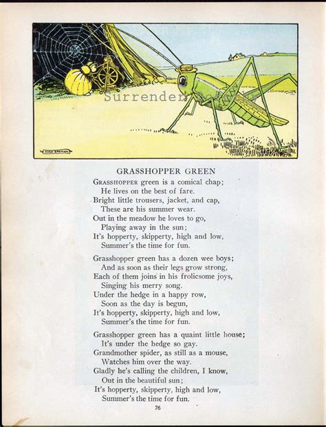 Grasshopper Green Hugh Spencer Original 1920s Childrens Etsy