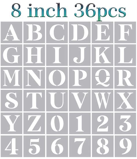 Buy 8 Inch Large Letter Stencils Alphabet Stencils For Painting On Wood