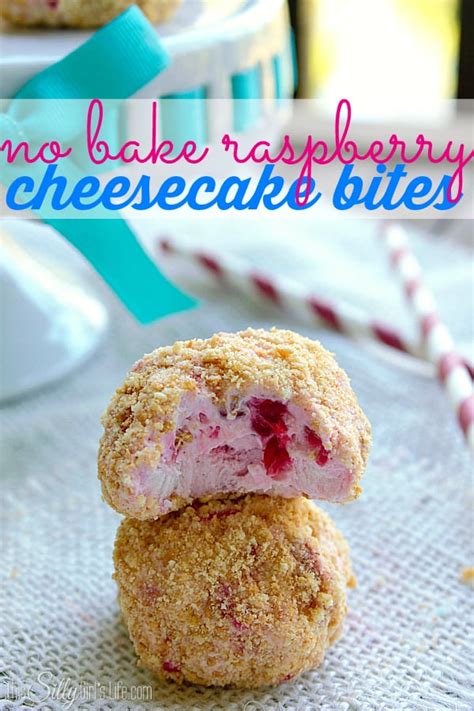 I like vanilla wafers or graham crackers in this recipe, but try shortbread or lemon or some other variety that sounds like a good flavor pair with your choice of preserves. No Bake Raspberry Cheesecake Bites - This Silly Girl's Kitchen