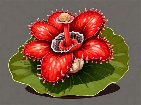 Premium Vector Colorful Vector Illustration Of An Isolated Rafflesia