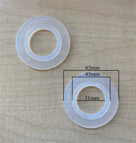 Pack Of Replacement Clear Silicone Seals Mm Od Mm Id Nuflush