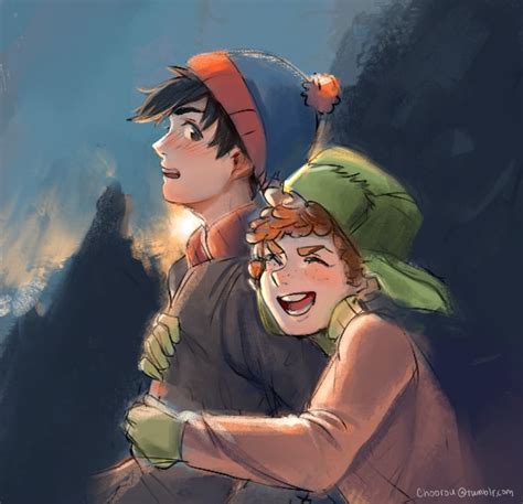 kyle x stan fanart by choorou southpark