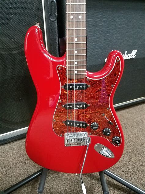 Fender Stratocaster Squier Series 1990s Red Mim Reverb
