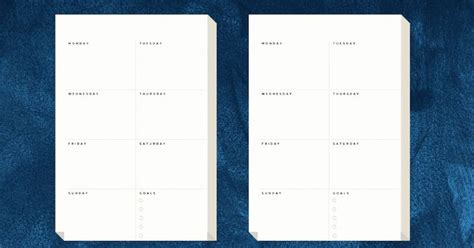 Two Blank Calendars Sitting Side By Side On A Blue Background