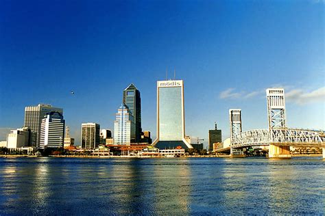 Jacksonville Skyline From Across St Johns River The Downt Flickr