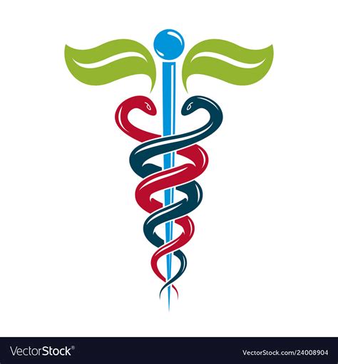 Caduceus Symbol Healthcare Conceptual Homeopathy Vector Image