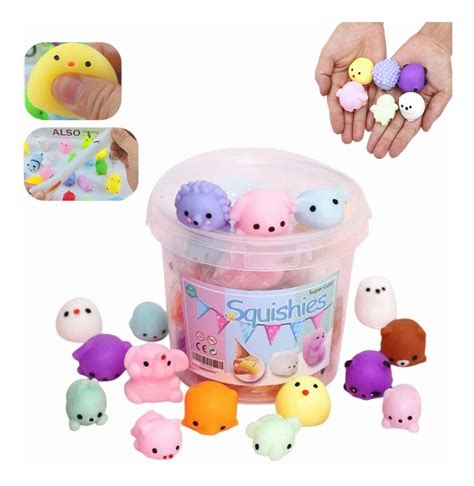 24 Escuichi Squishy Barato Kawaii Antiestres Mochi Juguete Mercadolibre