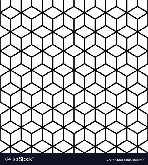 Geometric Pattern Cube Seamless Pattern Seamless Geometric Line