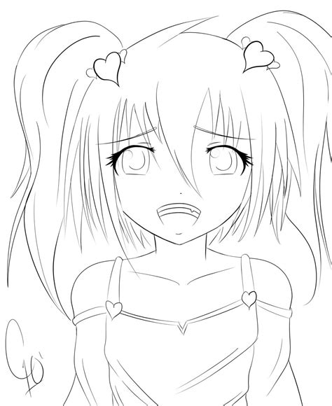 Anime Drawing Outlines At Getdrawings Free Download