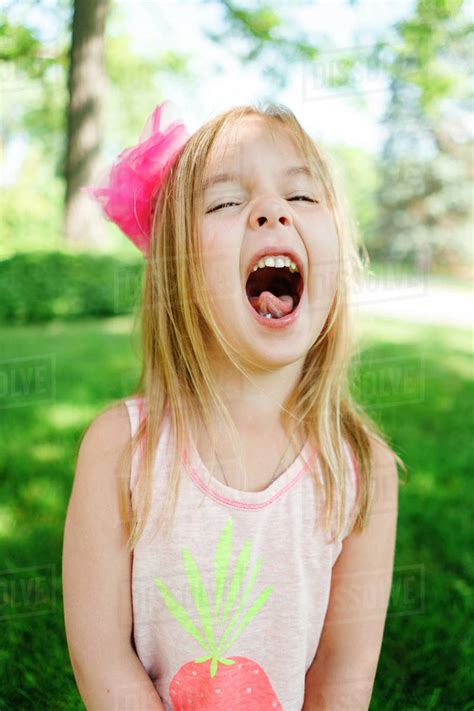 Young Tween Girl Laughing At Camera Free Stock Images And Photos Eaf