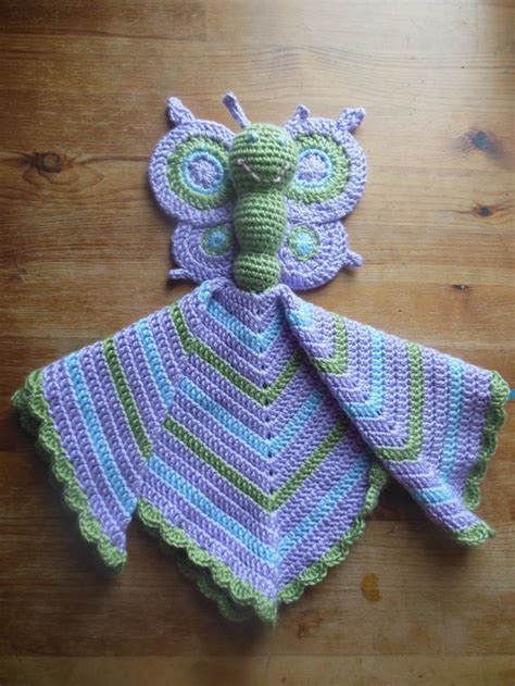 Butterfly Security Blanket Lovey Crochet 2500 Via Etsy Crochet