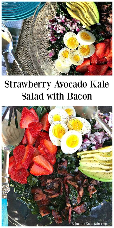 Strawberry Avocado Kale Salad With Bacon Recipe For Brunch Lunch Or