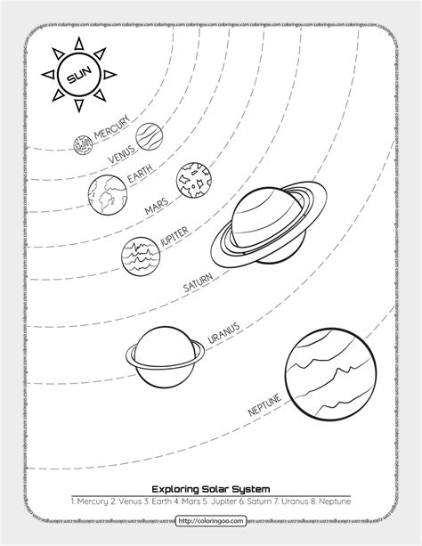 Printable Exploring Solar System Worksheet