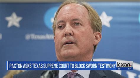 paxton asks texas supreme court to block sworn testimony in whistleblower case youtube