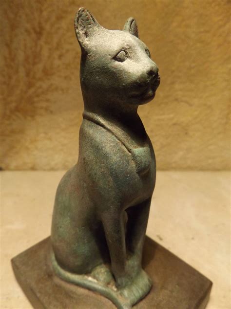 Egyptian Cat Statue Sculpture Of Bast Bastet Music Goddess Joy Protection