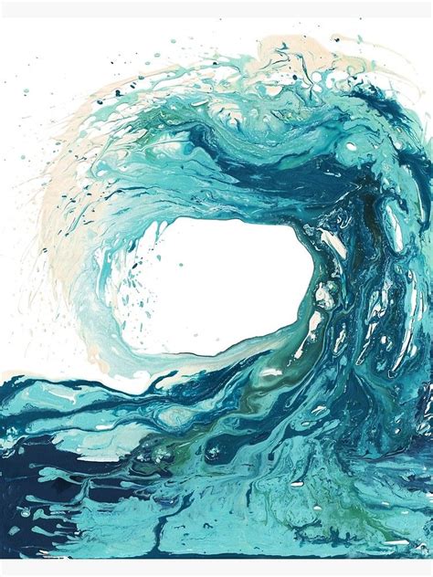 Ocean Wave Art Print Picture Turquoise Sea Surf Beach Decor
