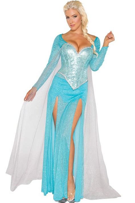 Princess Snow Costume Sexy Snow Queen Costume 3WISHES Elsa