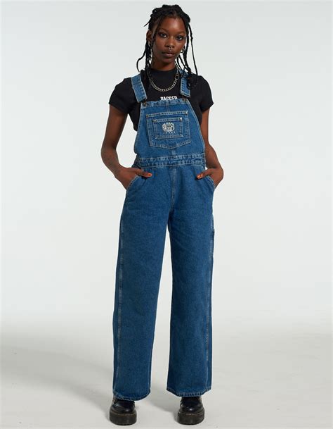 The Ragged Priest Dude Womens Overalls Blue Denim Tillys