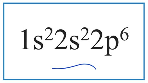 Which Element Has The Electron Configuration Of 1s2 2s2 2p6 Youtube