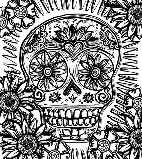 I hope you learned a little something more about a little known mexican holiday that. Sugar Skull Flower Design Coloring Pages