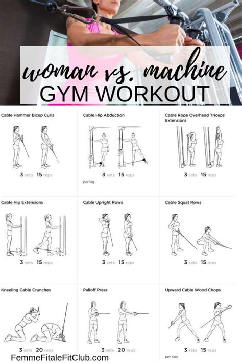 Total Body Gym Workouts For Women Weight Machine Workout Gym