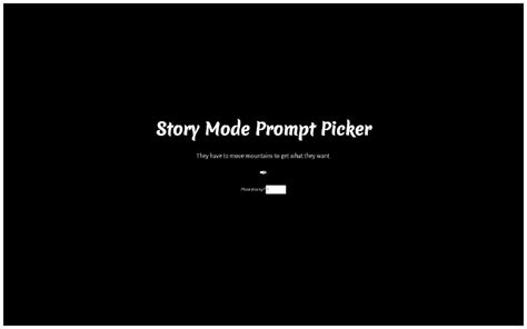 Story Mode Prompt Picker ― Perchance Generator
