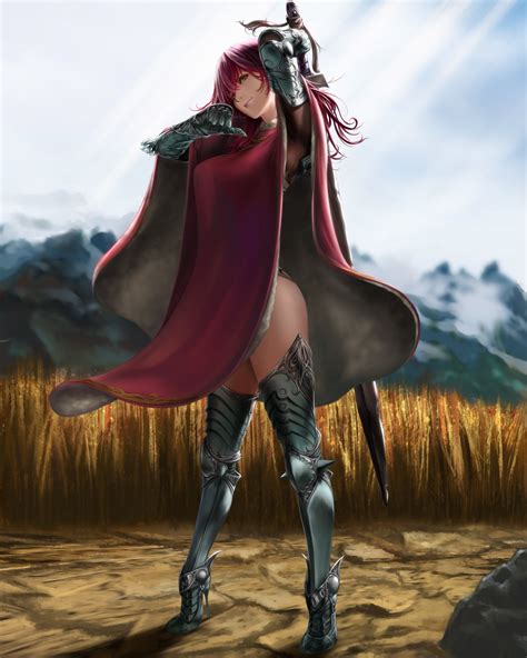 Wallpaper Illustration Anime Girls Armor Sword Original Characters Person Screenshot