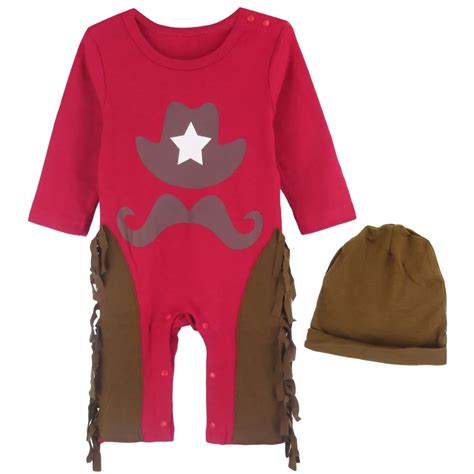 Baby Boys Cowboy Romper Costume Infant Toddler Cosplay Clothing Set
