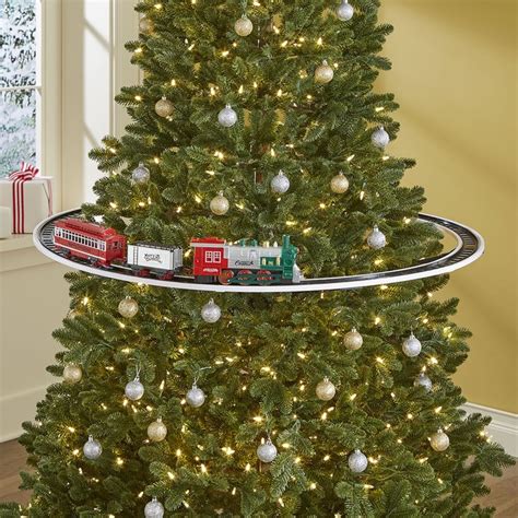 The Elevated Christmas Tree Train Hammacher Schlemmer Christmas