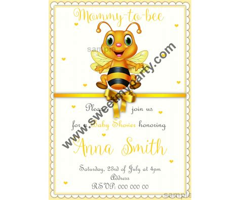 Mommy To Bee Baby Shower Invitationsbee Baby Shower Invitationsbaby