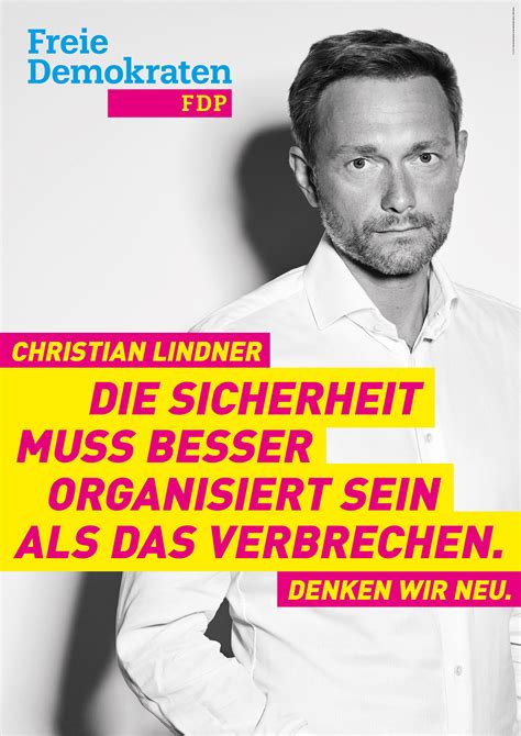 Lassen sie ihre partei in thüringen nicht zum spielball der afd werden. Bundestagswahl 2017 Plakat FDP Sicherheit Lindner - Design ...