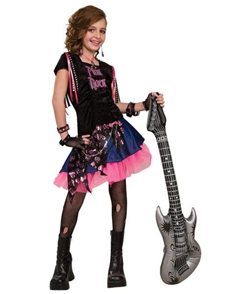 Pink Rock Girl Costume For Girls Totally Punked Out Are The Three Words