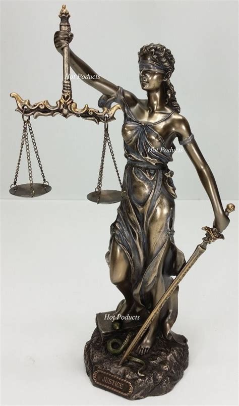 Blind Lady Justice Scales Lawyer Firm Attorney Statue Office Desk