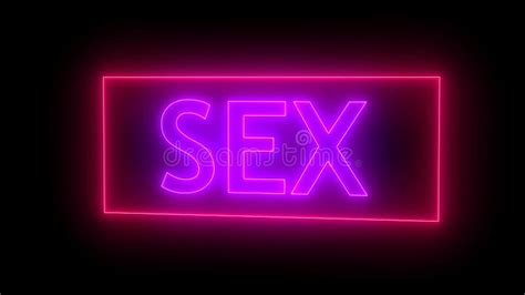 Neon Sex Sign 3d Rendering Stock Illustration Illustration Of Night