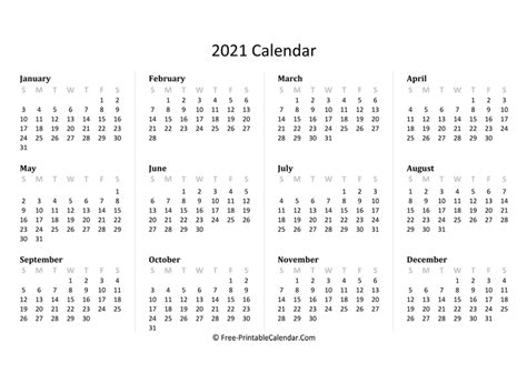 2021 Calendar Printable Monday Start Free Letter Templates