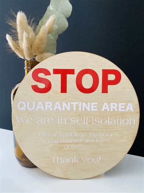 Self Isolation Door Sign ⋆ Spend With Us Buy From A Bush Business