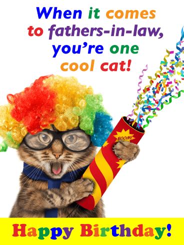 Maybe you would like to learn more about one of these? One Cool Cat - Happy Birthday Card for Father-in-Law ...