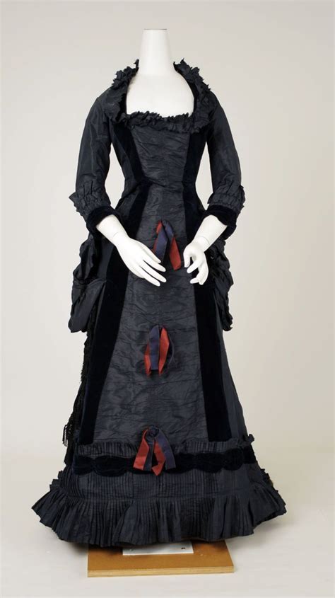 Dress Silk American Ca 1880 Victorian Fashion Historical Dresses