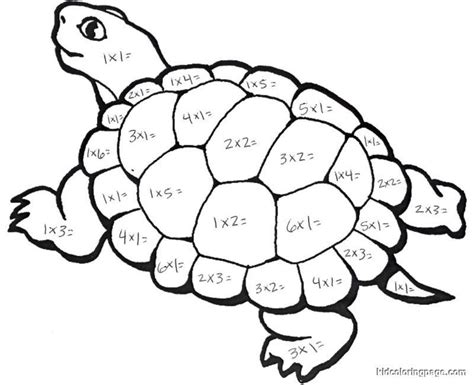 Turtle Math Coloring Pages Coloring Home