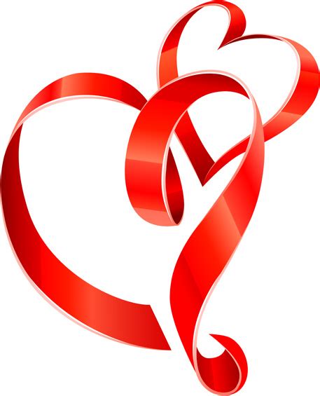 Creative Heart From Red Ribbon Design Vector Free Vector In