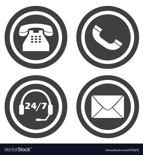 Communication Signs Small Set Royalty Free Vector Image