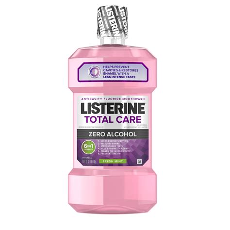 Listerine Total Care Zero Alcohol Free Mouthwash Fresh Mint 1 L