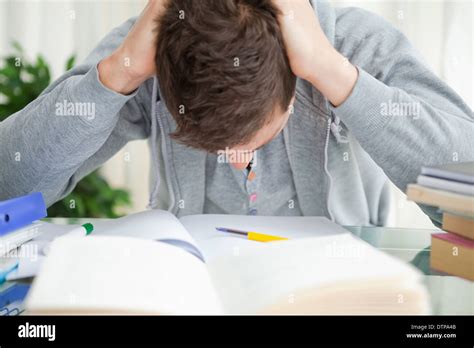 Student Tearing His Hair Stock Photo Alamy