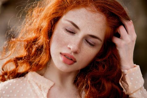 X Woman Face Redhead Mood Girl Model Wallpaper Coolwallpapers Me