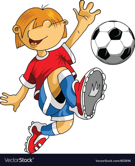 Soccer Cartoon Royalty Free Vector Image Vectorstock