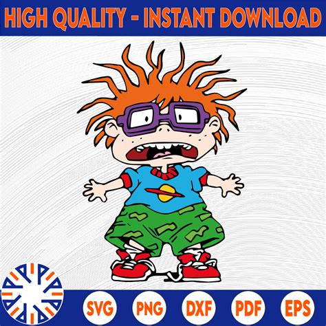 Chuckie Finster Rugrats Svg Png Dxf Cricut Silhouette Cu Inspire Uplift