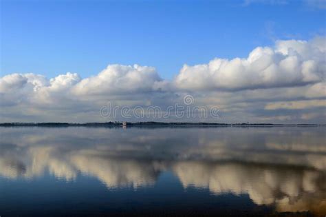 Cloud Reflection In The River Light Skies Clouds Stock Photo Image
