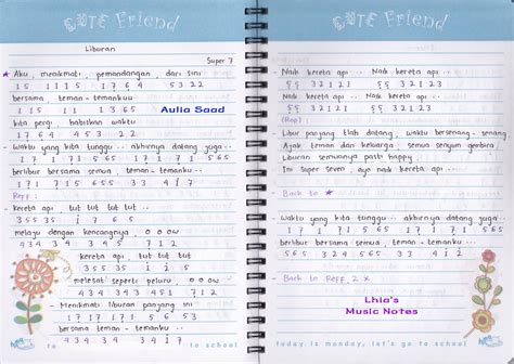 Maybe you would like to learn more about one of these? Catatan Not Lagu - Super 7, "Liburan" (Piano/Pianika ...