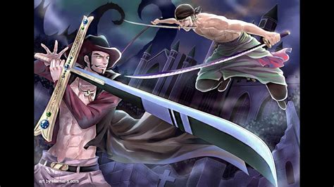 One Piece Zoro Vs Mihawk Final Battle Youtube